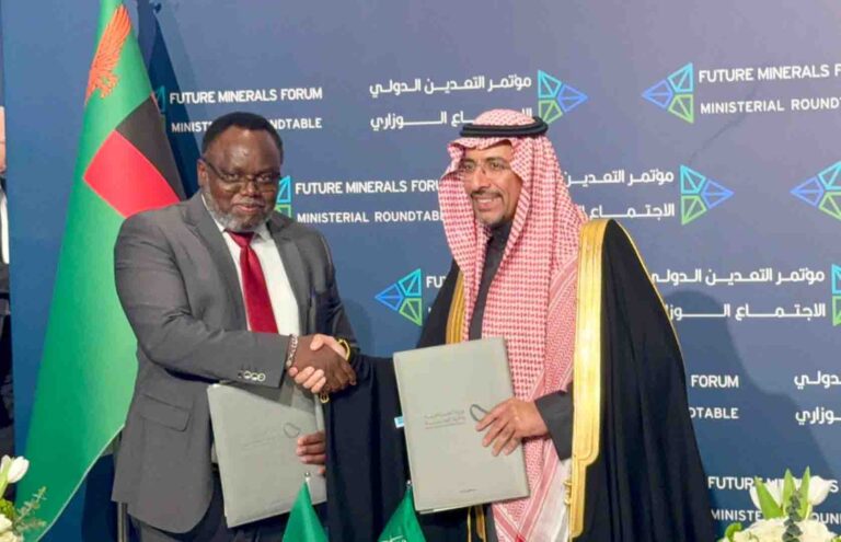 ZAMBIA SIGNS MOU WITH SAUDI ARABIA IN MINERAL RESOURCES