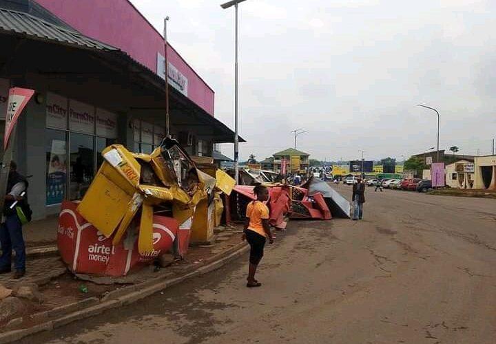 LCC DEMOLISHES 20 ILLEGAL MOBILE MONEY BOOTHS IN CHAWAMA